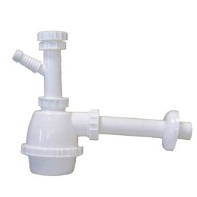 Sifone Moplen 1 Via Attacco Lavatrice Plastica Bianco