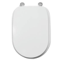 Sedile Wc In Mdf Bianco Serie Tesi Con Cerniere Metalliche Regolabili