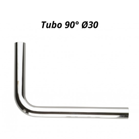 Tubo Scarico Cromato Con Curva 90 Gradi Diametro 30