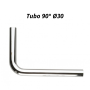 Tubo Scarico Cromato Con Curva 90 Gradi Diametro 30