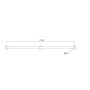 Maniglione Allungabile Bianco Bagno Disabili 130Cm
