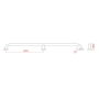 Maniglione Allungabile Bianco Bagno Disabili 130Cm