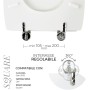 Copriwater Coprivaso Sedile WC Vaso Square Eco Legno