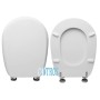 Copriwater Universale Liuto In Legno Bianco Elegante