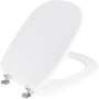 Copriwater Coprivaso Sedile WC Vaso Completo Tesi Eco Legno Bianco