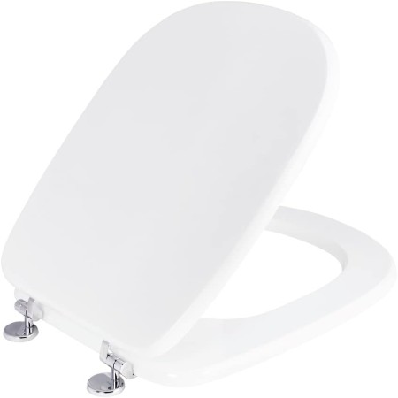 Copriwater Coprivaso Sedile WC Vaso Completo Tesi Eco Legno Bianco