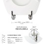 Copriwater Coprivaso Sedile WC Vaso Completo Tesi Eco Legno Bianco