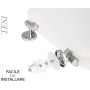 Copriwater Coprivaso Sedile WC Vaso Completo Tesi Eco Legno Bianco