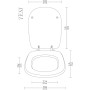 Copriwater Coprivaso Sedile WC Vaso Completo Tesi Eco Legno Bianco