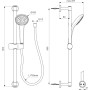 Saliscendi Idealrain Ideal Standard  3 getti color Cromo Lucido