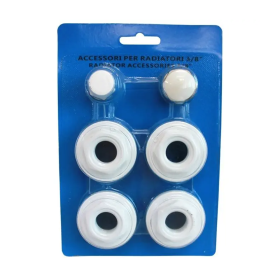 Kit Accessori Radiatori 3/8 Riduzione filettatura Valvolina Sfiato Tappo