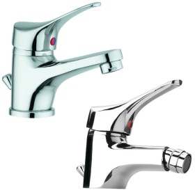 Kit Miscelatore Bidet Lavabo Cromato Bagno Rubinetto Cartuccia Piletta Serie Sei