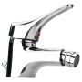 Kit Miscelatore Bidet Lavabo Cromato Bagno Rubinetto Cartuccia Piletta Serie Sei